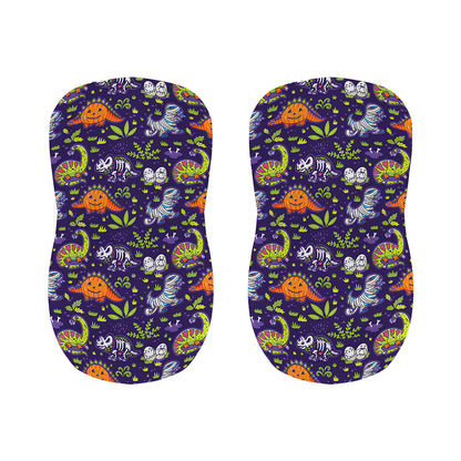 Cute Dino Halloween Pattern Print Bar Stool Covers