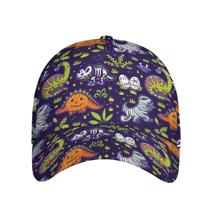 Cute Dino Halloween Pattern Print Baseball Cap