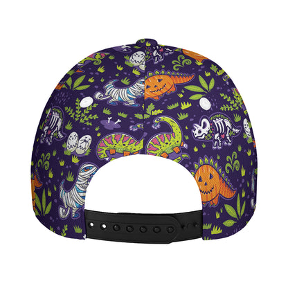 Cute Dino Halloween Pattern Print Baseball Cap