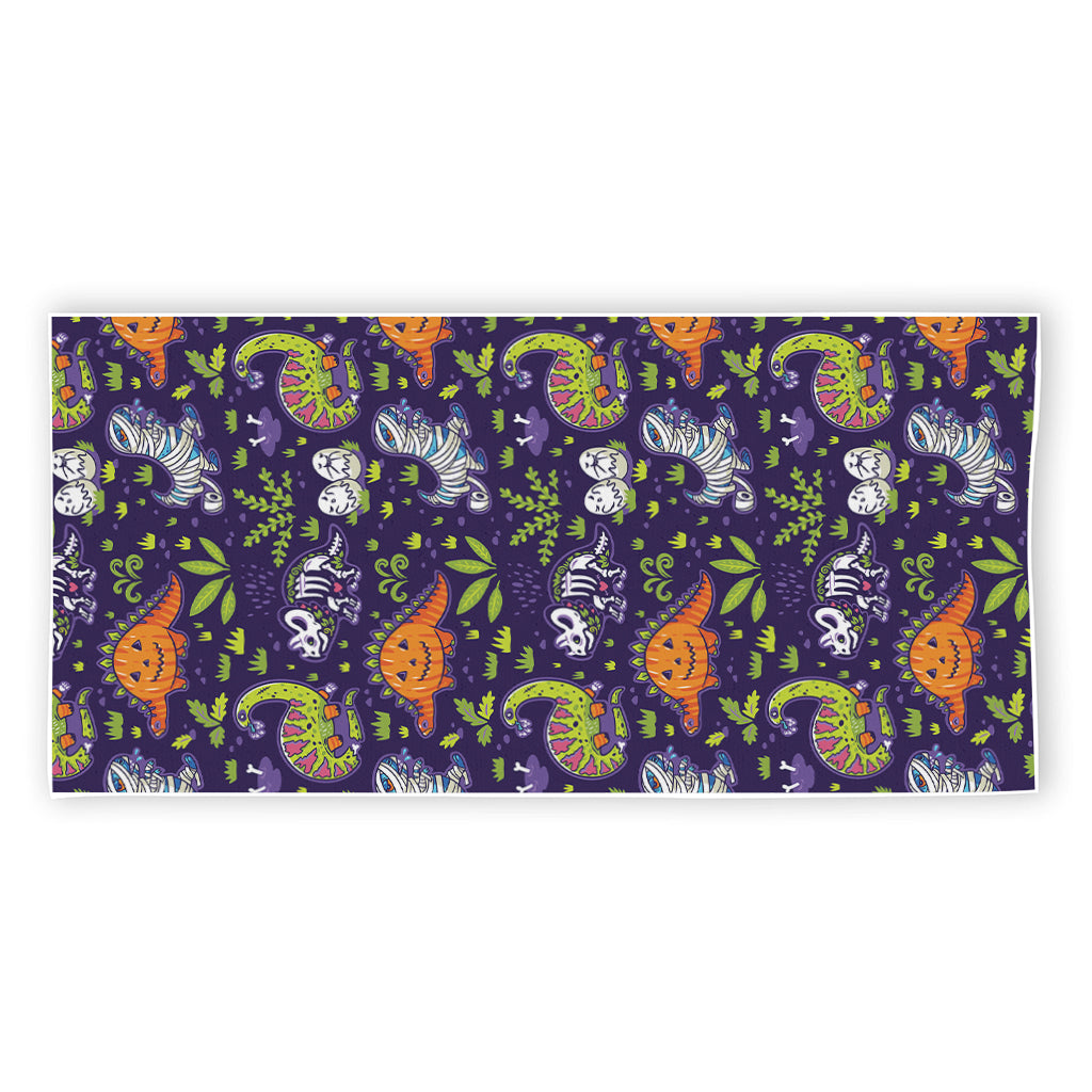 Cute Dino Halloween Pattern Print Beach Towel