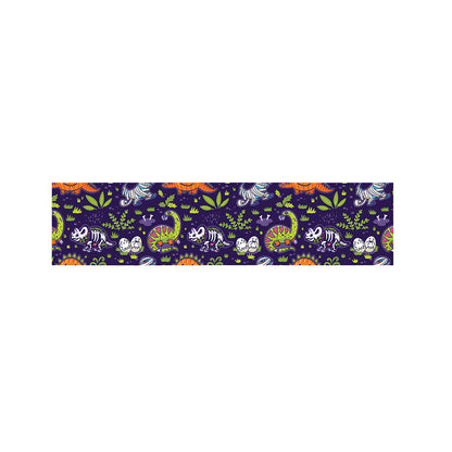 Cute Dino Halloween Pattern Print Bed Runner
