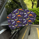 Cute Dino Halloween Pattern Print Car Side Mirror Covers