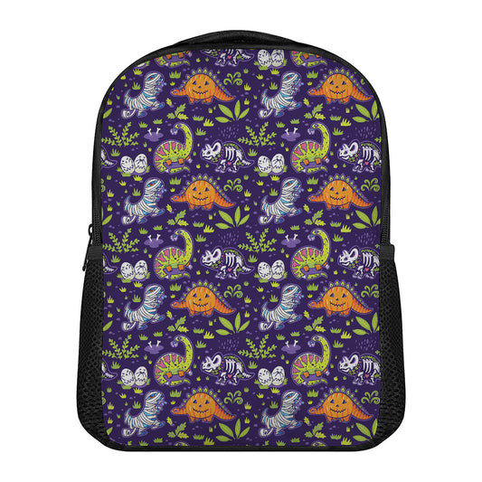 Cute Dino Halloween Pattern Print Casual Backpack