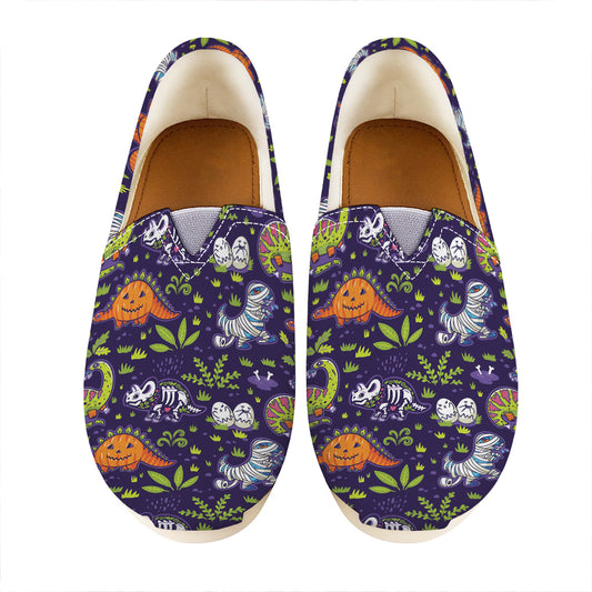 Cute Dino Halloween Pattern Print Casual Shoes