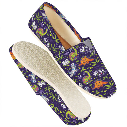 Cute Dino Halloween Pattern Print Casual Shoes