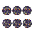 Cute Dino Halloween Pattern Print Coaster Set