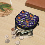 Cute Dino Halloween Pattern Print Coin Purse