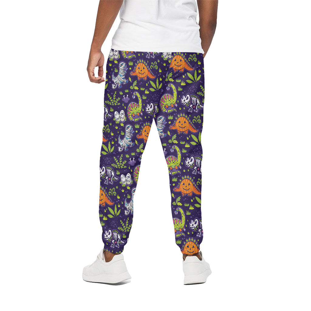 Cute Dino Halloween Pattern Print Cotton Pants