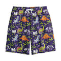 Cute Dino Halloween Pattern Print Cotton Shorts
