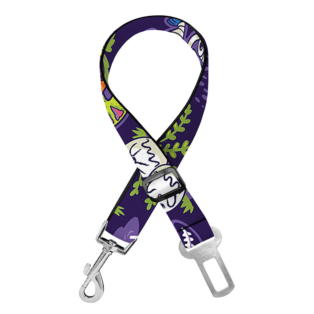 Cute Dino Halloween Pattern Print Dog Seat Belt