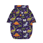 Cute Dino Halloween Pattern Print Dog Zip Up Hoodie