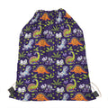 Cute Dino Halloween Pattern Print Drawstring Bag