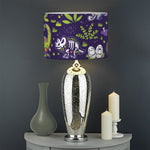 Cute Dino Halloween Pattern Print Drum Lamp Shade