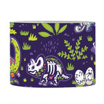 Cute Dino Halloween Pattern Print Drum Lamp Shade