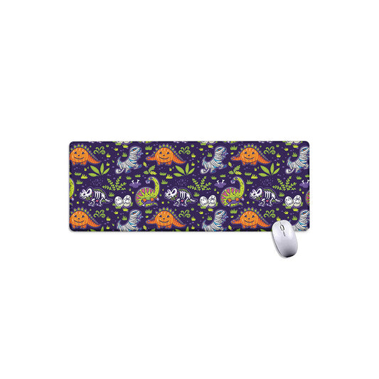 Cute Dino Halloween Pattern Print Extended Mouse Pad