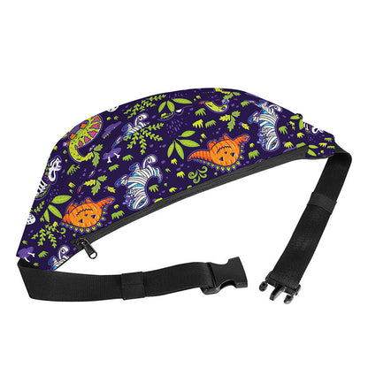 Cute Dino Halloween Pattern Print Fanny Pack
