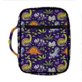 Cute Dino Halloween Pattern Print Front Pocket Bible Bag
