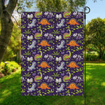Cute Dino Halloween Pattern Print Garden Flag