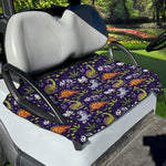 Cute Dino Halloween Pattern Print Golf Cart Seat Cover