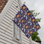 Cute Dino Halloween Pattern Print House Flag