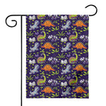 Cute Dino Halloween Pattern Print House Flag