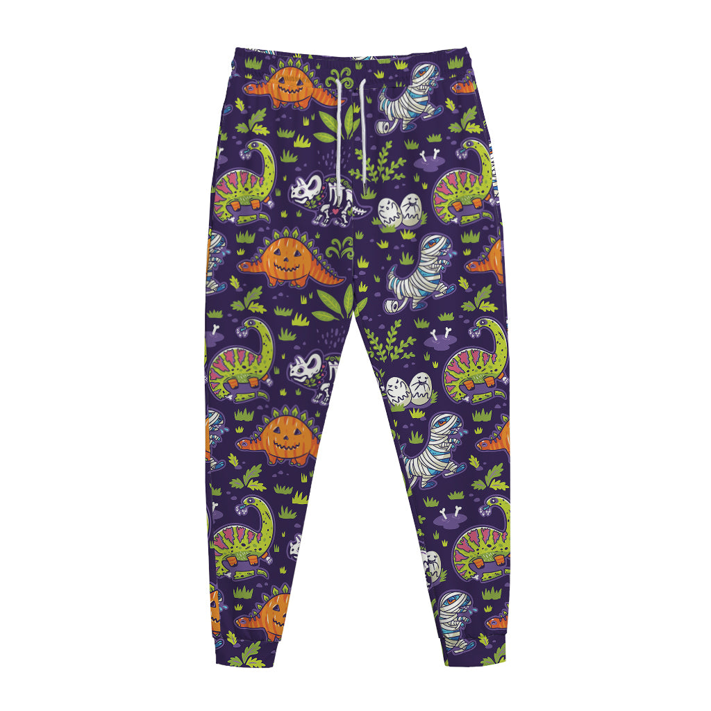 Cute Dino Halloween Pattern Print Jogger Pants