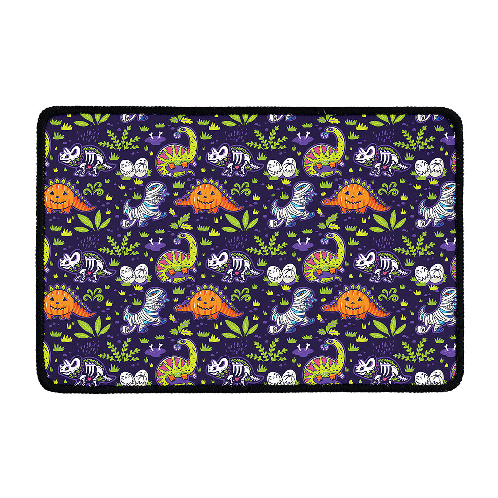 Cute Dino Halloween Pattern Print Kitchen Mat
