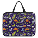 Cute Dino Halloween Pattern Print Laptop Sleeve With Handle