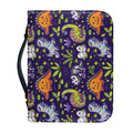 Cute Dino Halloween Pattern Print Leather Bible Cover