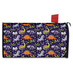 Cute Dino Halloween Pattern Print Mailbox Cover