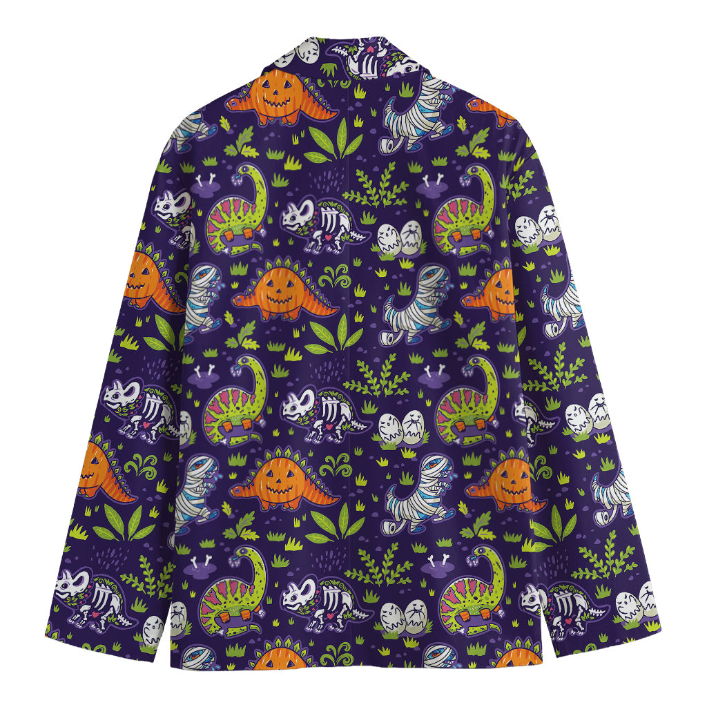 Cute Dino Halloween Pattern Print Men's Blazer
