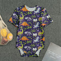 Cute Dino Halloween Pattern Print Men's Bodysuit