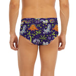 Cute Dino Halloween Pattern Print Men's Briefs