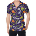 Cute Dino Halloween Pattern Print Men's Shirt