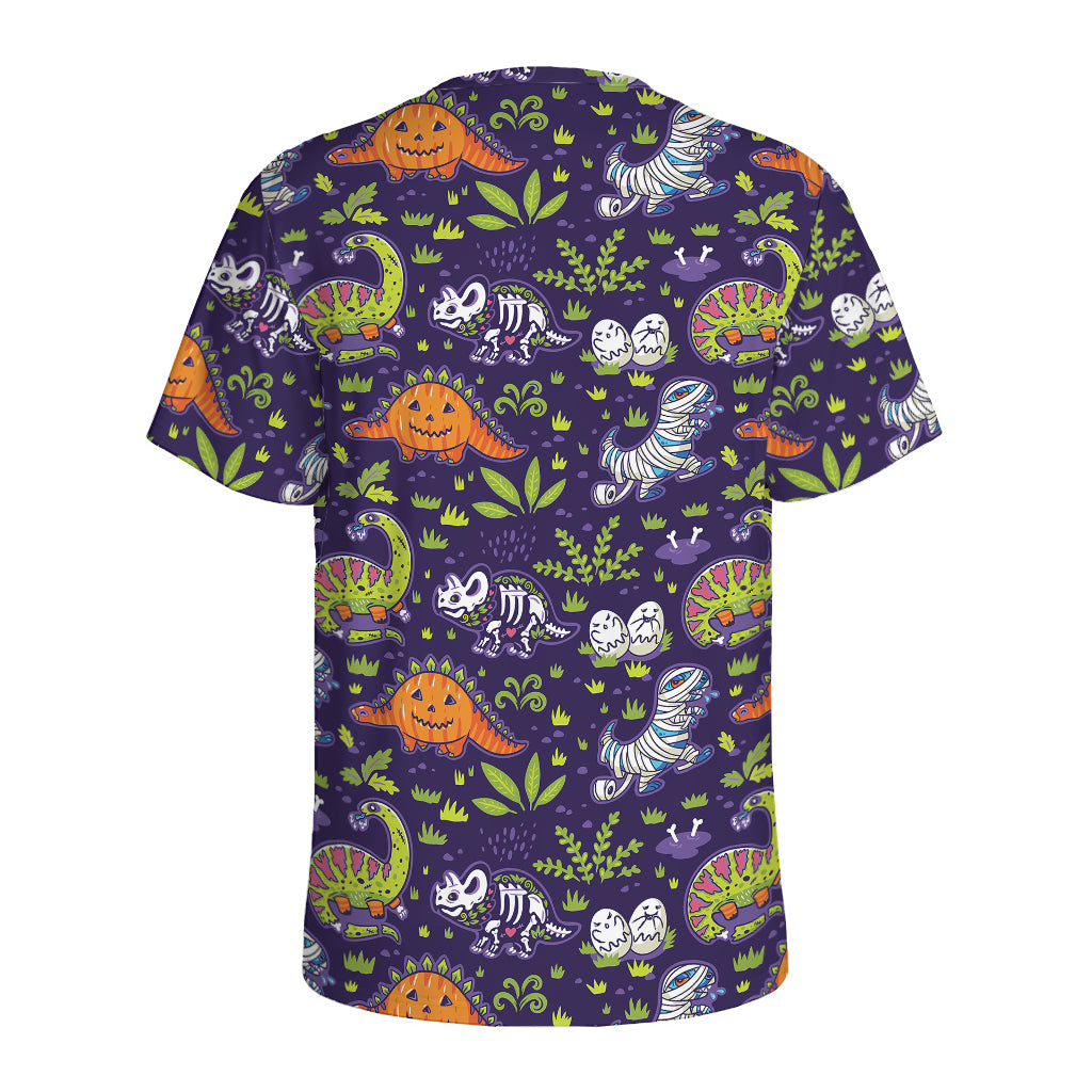 Cute Dino Halloween Pattern Print Men's Sports T-Shirt