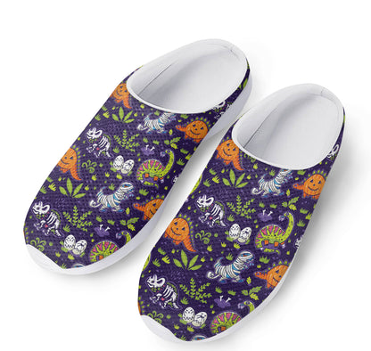 Cute Dino Halloween Pattern Print Mesh Casual Shoes