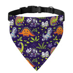 Cute Dino Halloween Pattern Print Over The Collar Dog Bandana