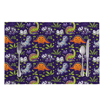 Cute Dino Halloween Pattern Print Placemat