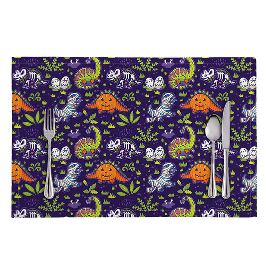Cute Dino Halloween Pattern Print Placemat