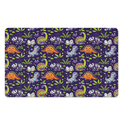 Cute Dino Halloween Pattern Print Polyester Doormat