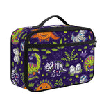 Cute Dino Halloween Pattern Print Portable Lunch Bag