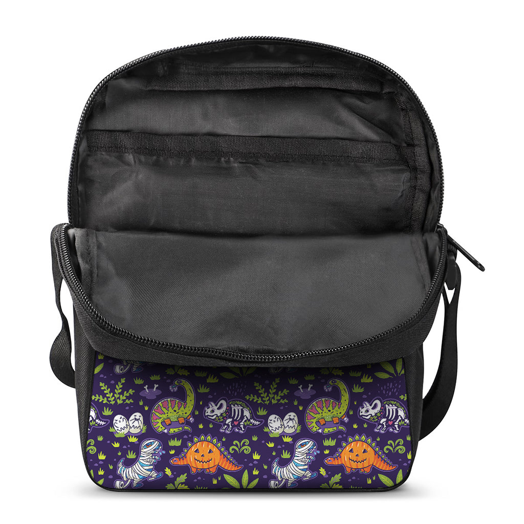 Cute Dino Halloween Pattern Print Rectangular Crossbody Bag