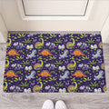 Cute Dino Halloween Pattern Print Rubber Doormat