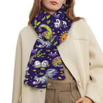 Cute Dino Halloween Pattern Print Scarf