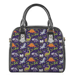 Cute Dino Halloween Pattern Print Shoulder Handbag