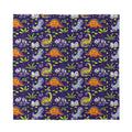 Cute Dino Halloween Pattern Print Silk Bandana