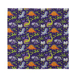 Cute Dino Halloween Pattern Print Silk Bandana