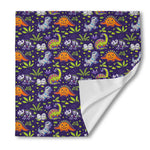 Cute Dino Halloween Pattern Print Silk Bandana