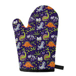 Cute Dino Halloween Pattern Print Single Oven Mitt