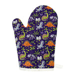 Cute Dino Halloween Pattern Print Single Oven Mitt